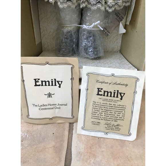 Franklin Heirloom Ladies Home Journal 1984 Centennial 16" Emily Porcelain Doll - Picture 2 of 4